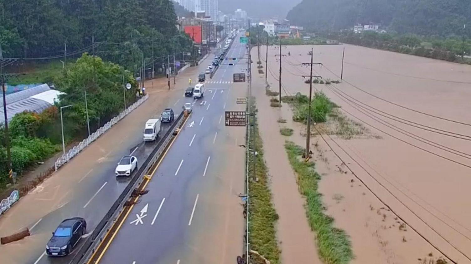 South Korean City Hit by Record Floods: Landslide Claims One Life