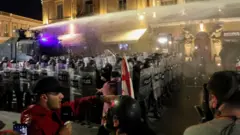 Tbilisi Erupts in Protests as Demonstrators Clash with Police at Presidential Palace