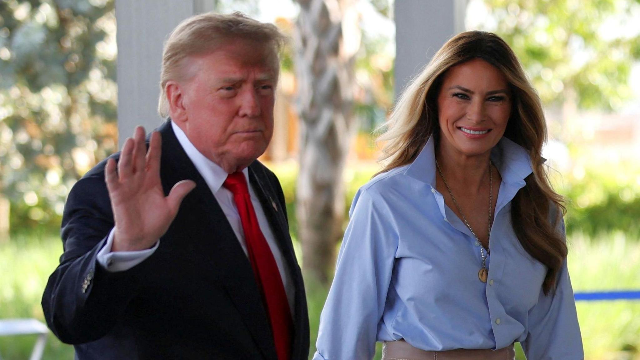 Trump and Melania in Florida