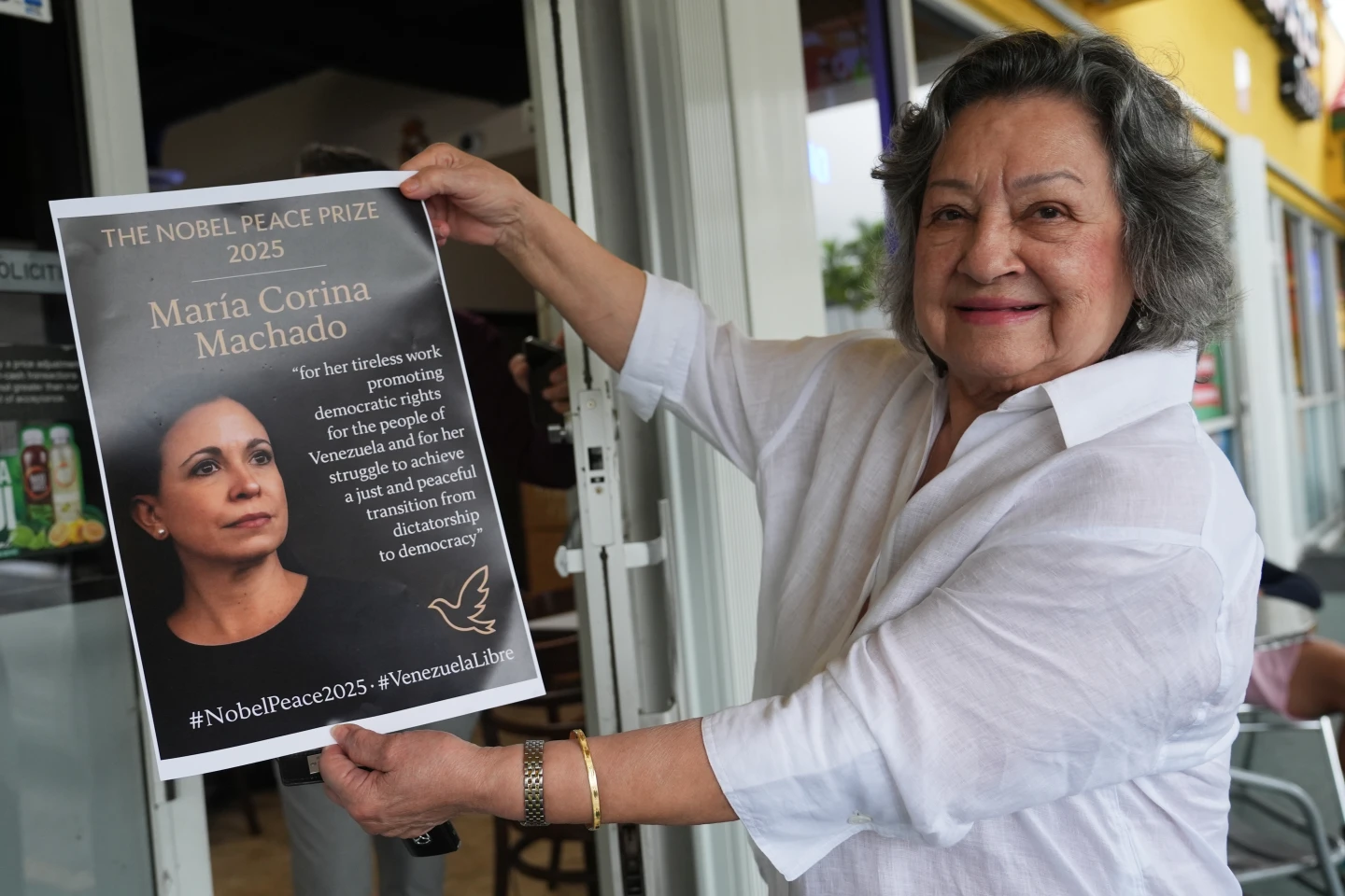 Joy Over Nobel Prize Tainted by Deportation Fears for Venezuelans in Little Venezuela