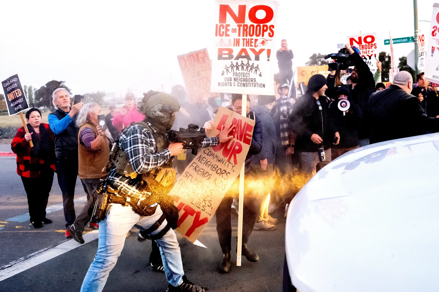 Protests Erupt at Coast Guard Base Over Federal Immigration Operations in California