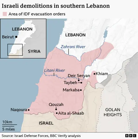 Satellite Footage Highlights Devastating Impact of Israeli Demolitions in Southern Lebanon