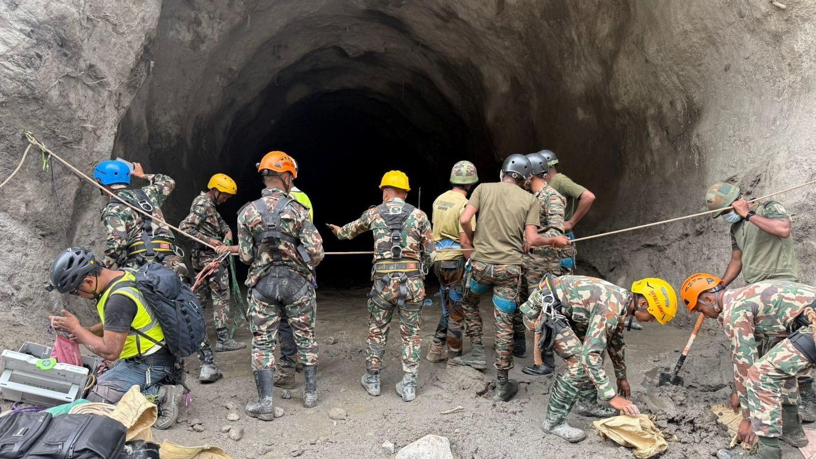 Rescuers Blast Hillsides as Nepal Flood‑Trapped Hydropower Workers Await Rescue