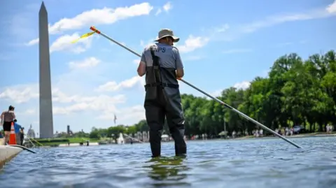 Trump Vows Immediate Repairs to Washington’s Reflecting Pool After Vandalism