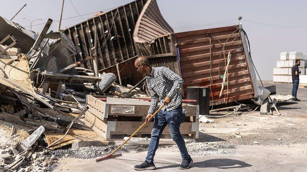 Debris from demolished homes in Hebron