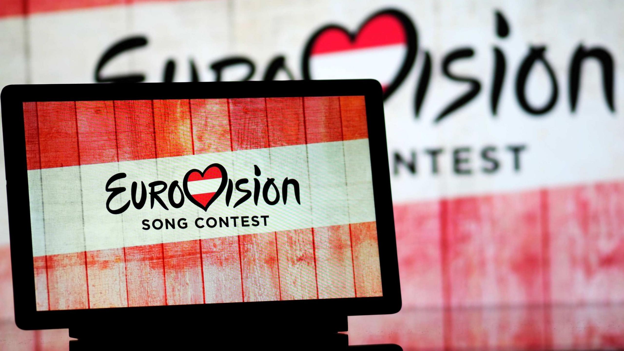 Eurovision logo with a heart