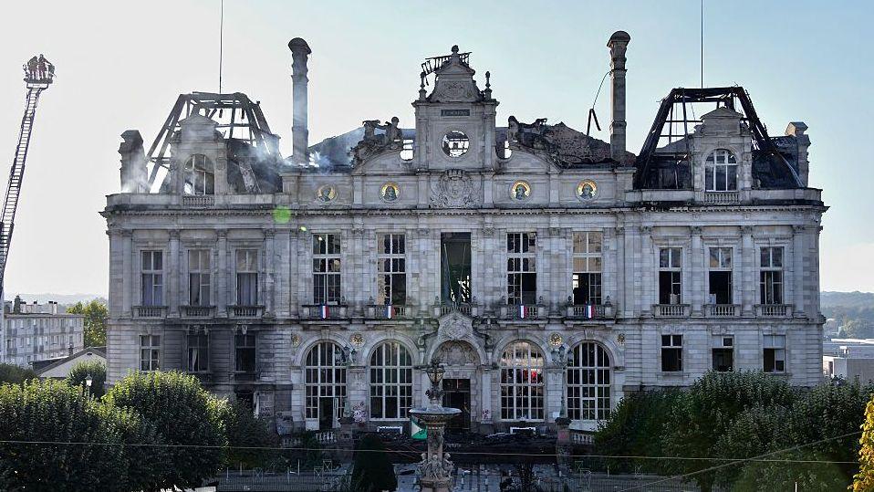 Limoges Town Hall Burns to Ashes Amid France-Wide Protests