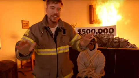 MrBeast Under Fire for Controversial Stunt Involving a Burning Building