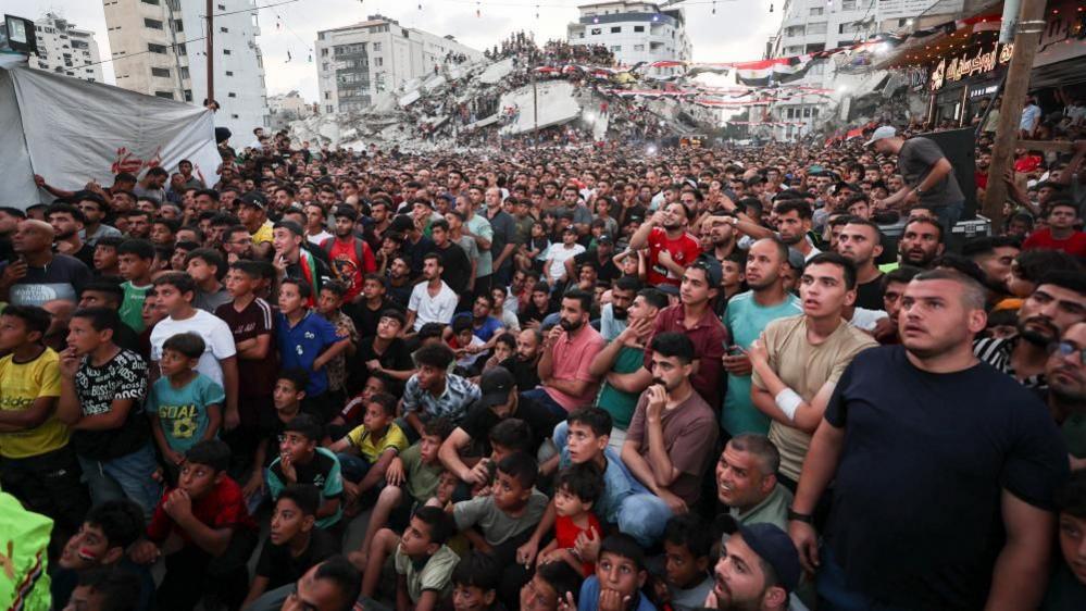 Palestinians mourn Gaza World Cup organizer Mohammed al-Wahidi, killed in Israeli strike